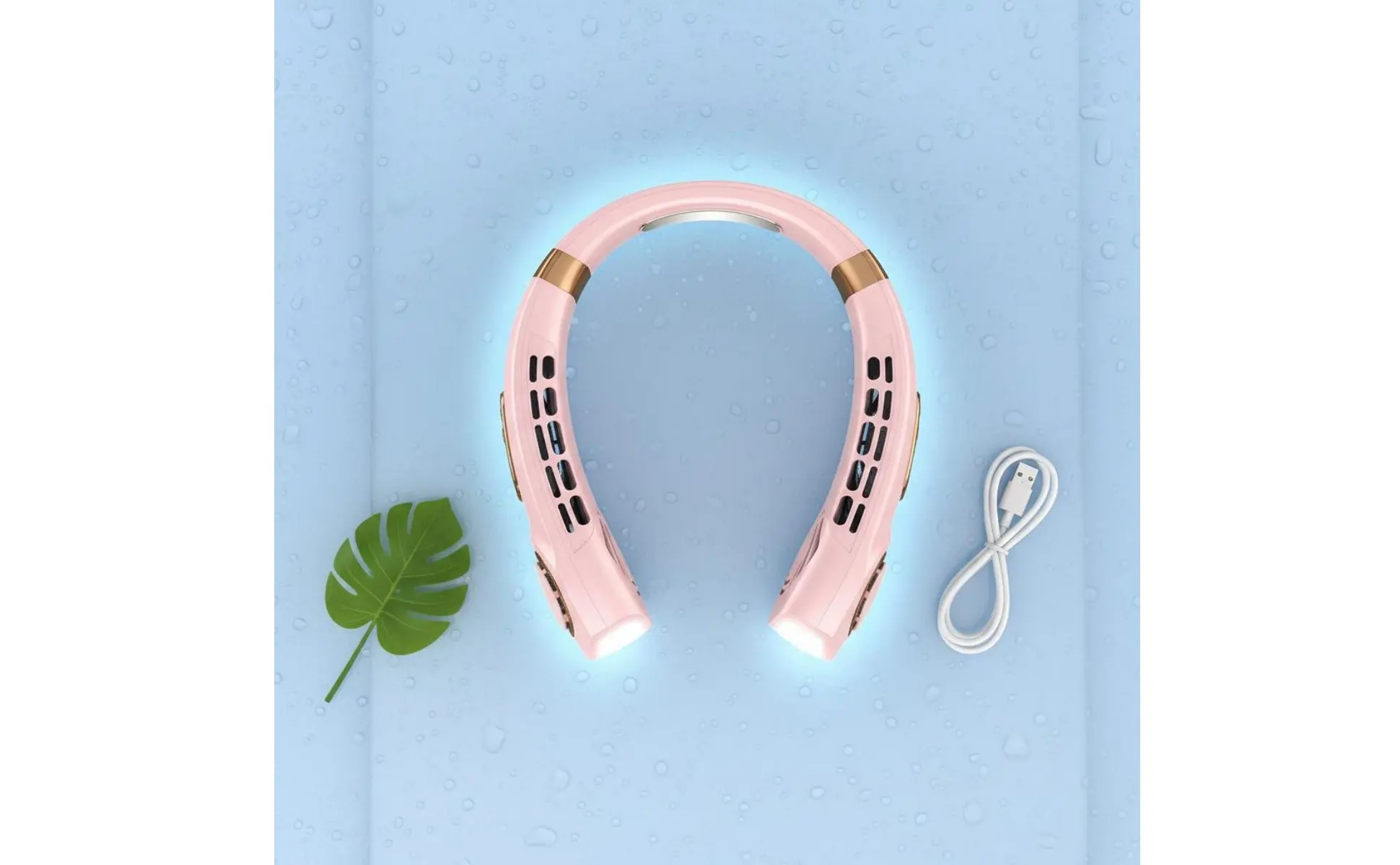 Neck Fan 360° Surround Wind Flow Hanging Neck Fan Wearable Air Cooler 3-Speed Adjustment Glowing Display Digital Display Neck Fan 360° Surround Wind Flow Hanging Neck Fan Wearable Air Cooler 3-Speed Adjustment Glowing Display Digital Display