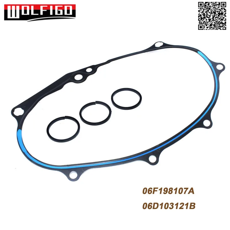 WOLFIGO Camshaft Adjuster Housing Seal engine gasket set TIMING COVER GASKET For AUDI A3 A4 TT VW Jetta Passat EA113 2.0T 06F198107A,06D103121B