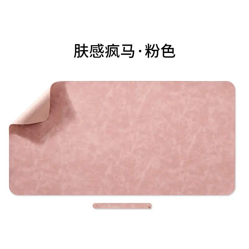 Premium Crazy Horse PU Leather Oversized Office Desk Mat and Mouse Pad