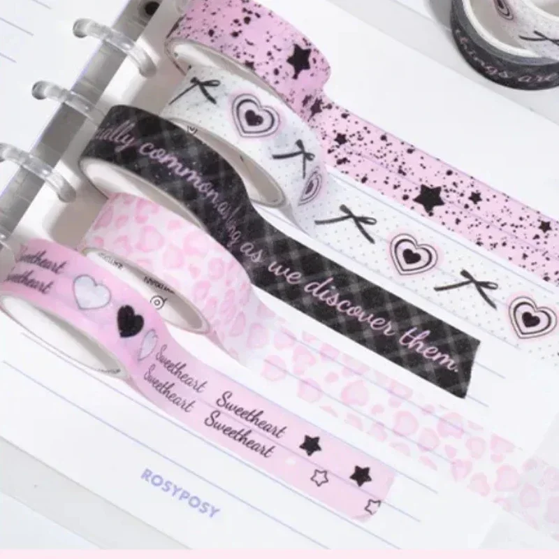5Rolls/Set Korean Fine Flash Washi Tape Set Dream Selling Galaxy Cute Girl Sticker Handbook DIY Material Loop Stickers 4