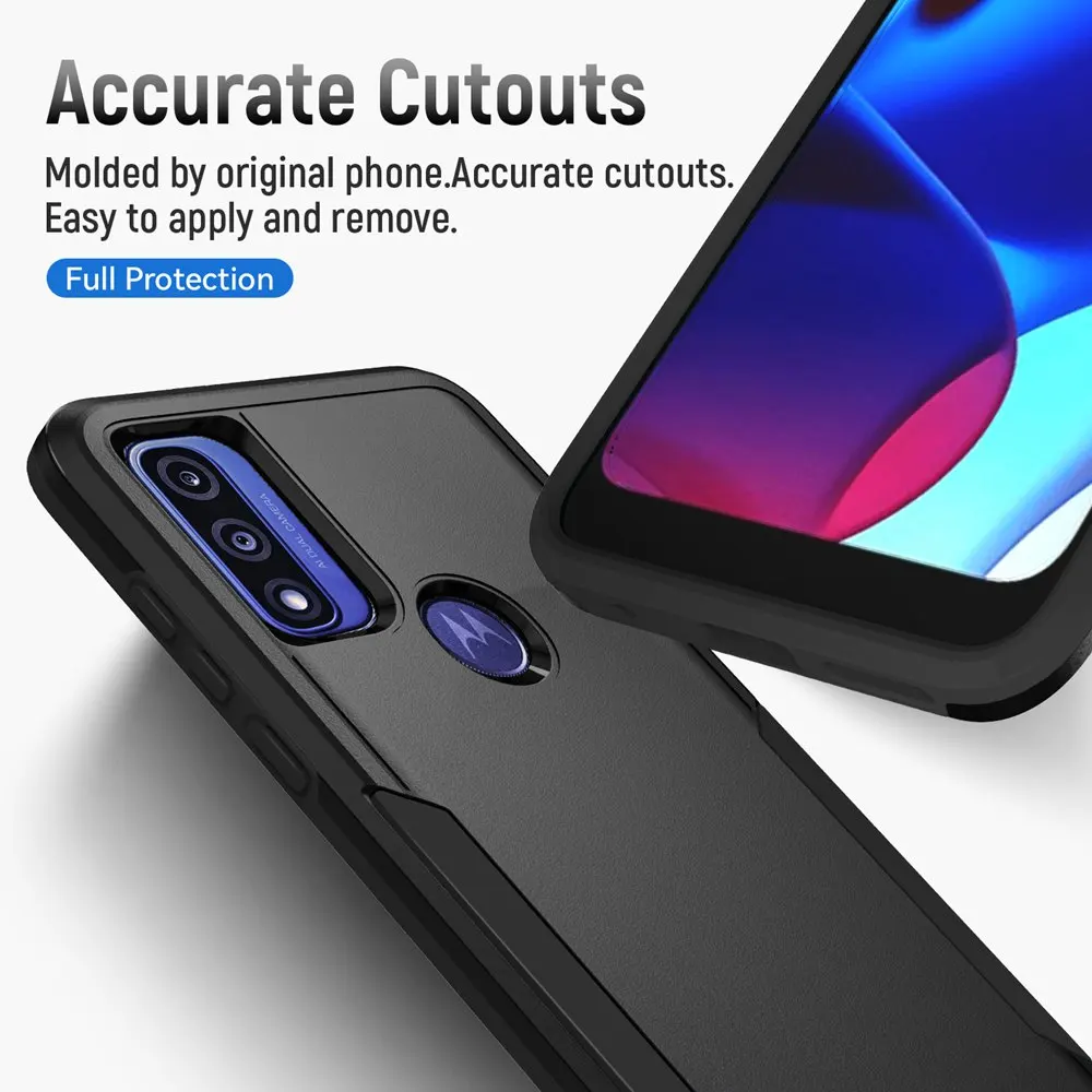 Shockproof Hybrid Dual Layer Hard Phone Case with Screen Protector