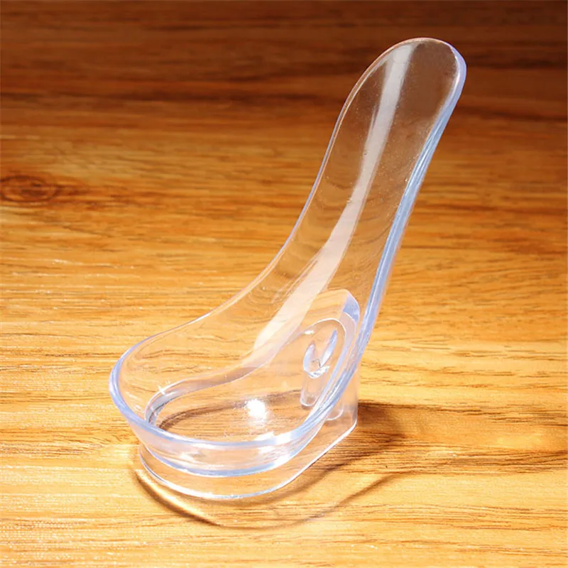 MUXIANG 5PCS tobacco pipe stands L : 48mm W : 40mm H  67mm Spoon-shaped Acrylic transparent pipe holder can hold one pipe 3