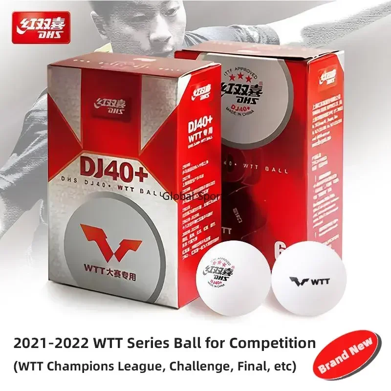 Original DHS DJ40+ Ping Pong Balls 3 Stars Professional Table Tennis Balls DHS WTT ballS ABS New Material