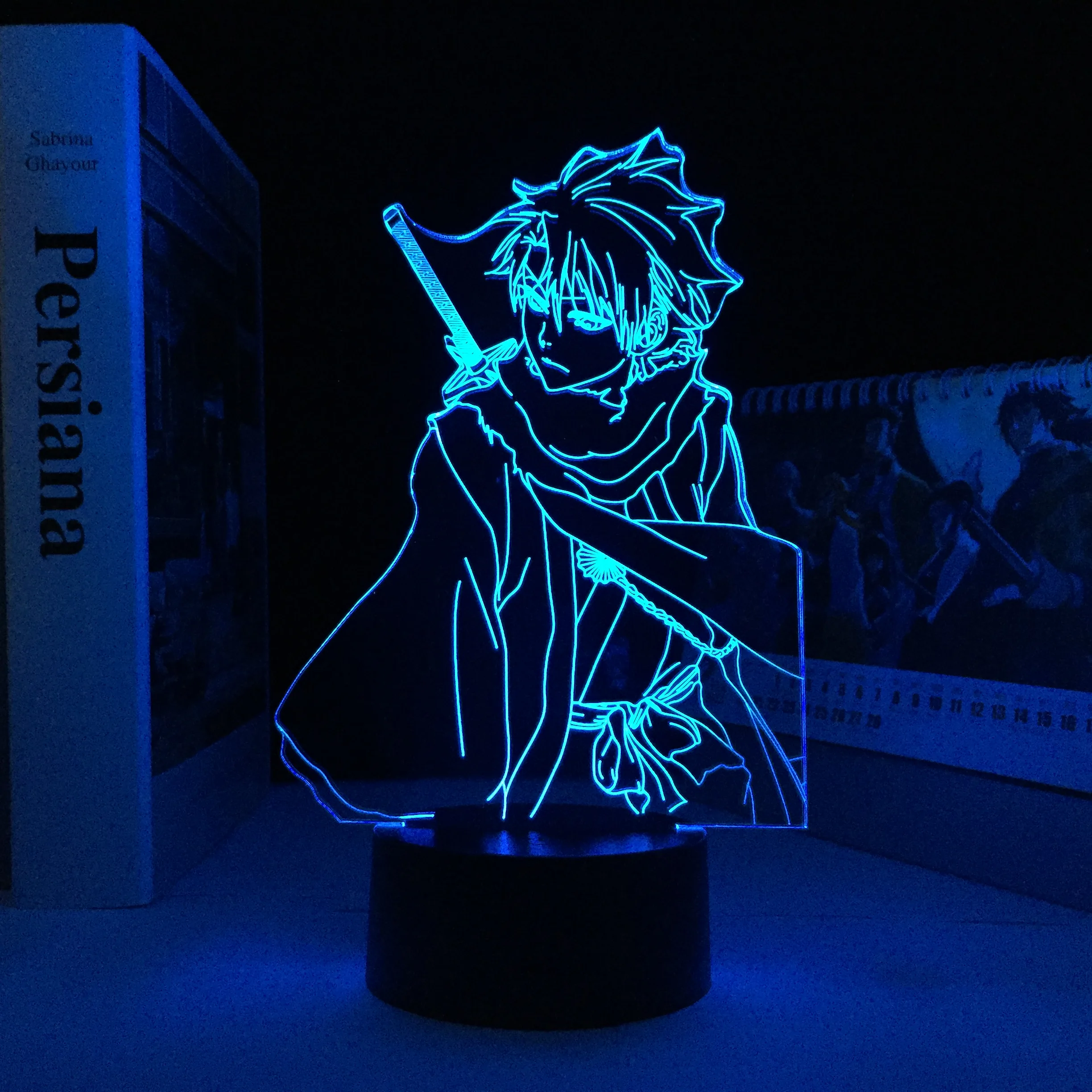 

Bleach LED Light Figure Toshiro Hitsugaya for Bedroom Deco Light Brithday Gift Room Decor Manga Bleach Remote 3D Lamp Anime