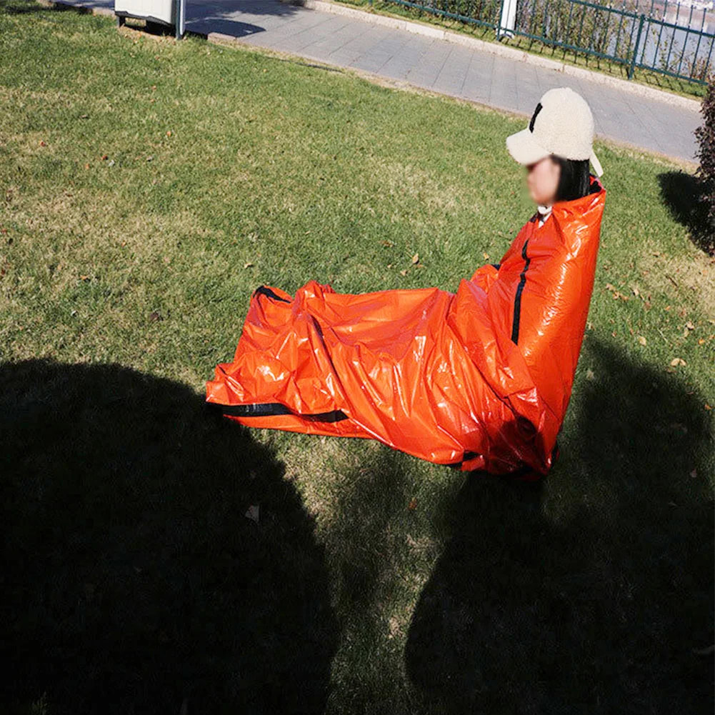 1/3/6Pcs Emergency Blanket Waterproof Thermal Bivy Sack Portable Thermal Survival Sleeping Bag for Outdoor Camping Hiking