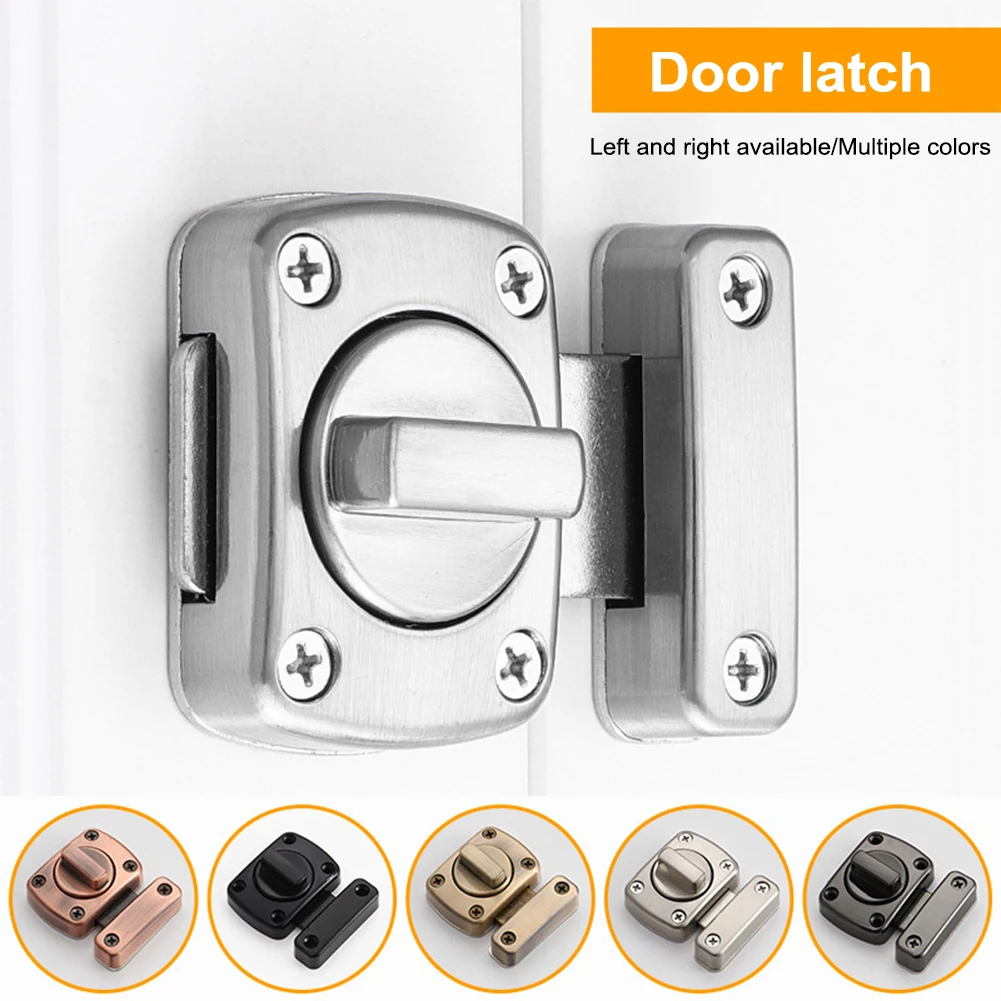 UniversalDoorLatchHomeSecuritySlidingDoorLockRotatrySwitchGateLatchZincAlloyDoor