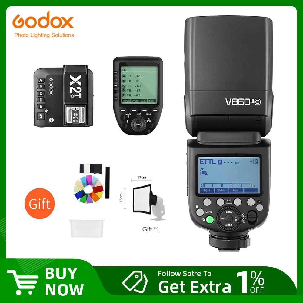 Godox V860III V860III-C V860III-N V860III-S Speedlite Camera Flash TTL HSS For Canon Sony Nikon Fuji Olympus Pentax Camera