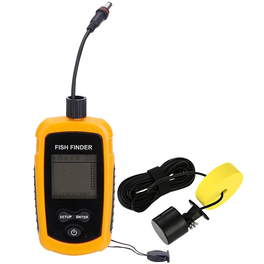 100M Underwater Echo Sounder 45 Degrees Sonar Fishing Detector IPX4 Waterproof LCD Display for Ocean River Fishing
