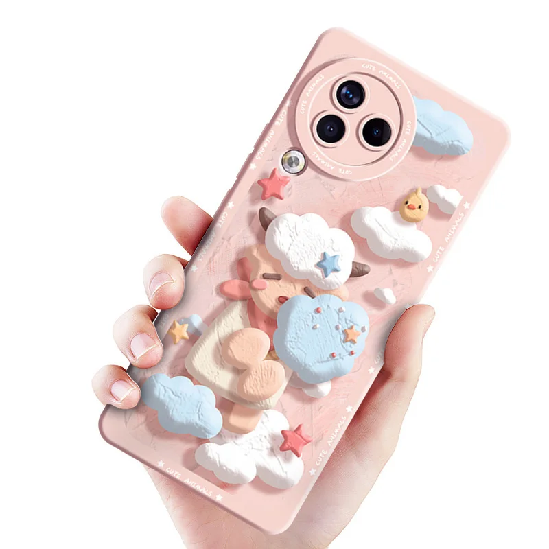 3D stereoscopic design suitable for Xiaomi Civi3 phone case, new cartoon full package, Xiaomi Civi2 skin friendly silicone MIUI