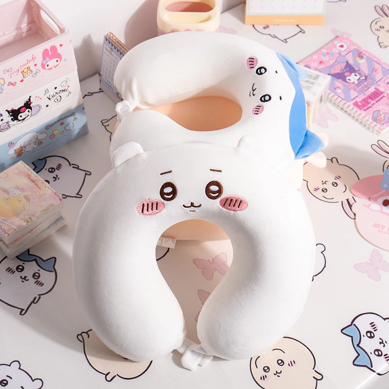Comfortable Memory Foam U-shaped Neck Pillow Kawaii Travel Pillow Chiikawa USAGI Hachiware Nap Pillow Gifts Japanese Style 3