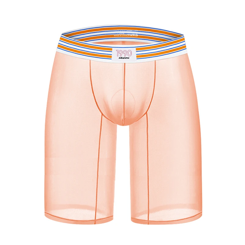 1/2/3PCS Men's Ice Silk Boxers Transparent Boxers 0.01 Ultra-thin Fabric See Through Underpants Seamless Underwear Boxer Shorts_voghion.com