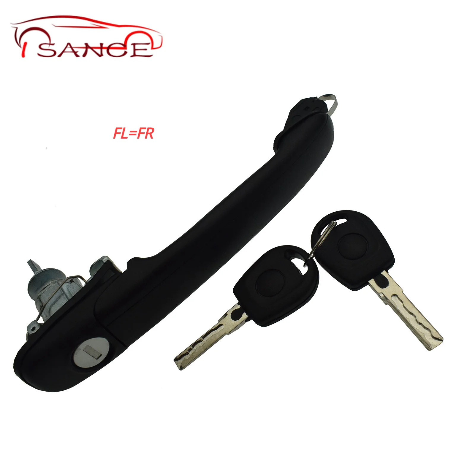 FRONT LEFT RIGHT DOOR HANDLE WITH LOCK BARREL 6K0837205 6K0837206 FOR