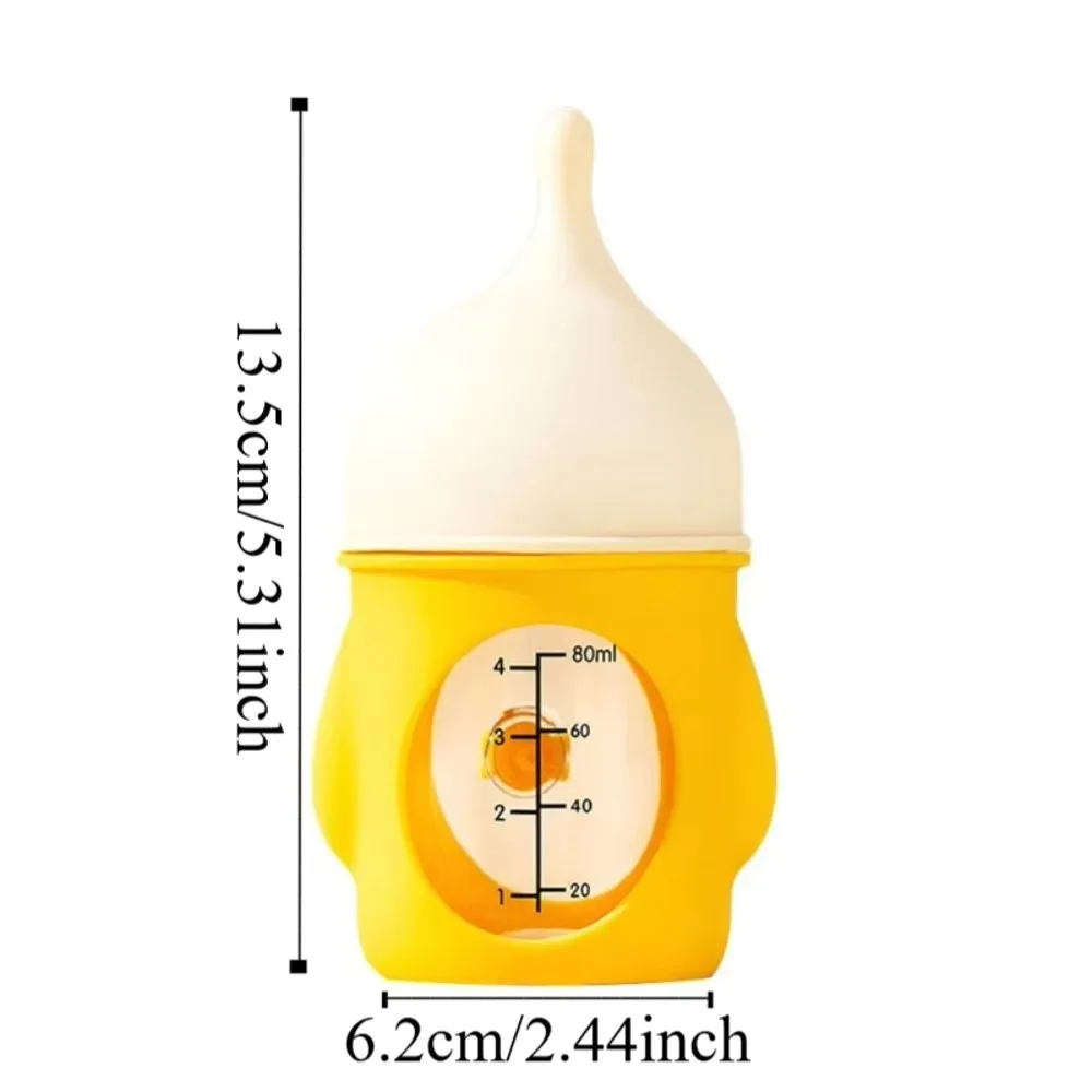 80ML Kitten Nipple Bottle Bite Resistance Silicone Kitten Feeding Bottle Anti Choking with Scale Puppy Nursing Feeder