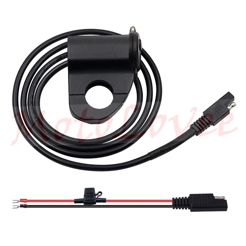 Aluminum Alloy Waterproof USB Motorcycle Charger with Digital Voltmeter and Power Switch