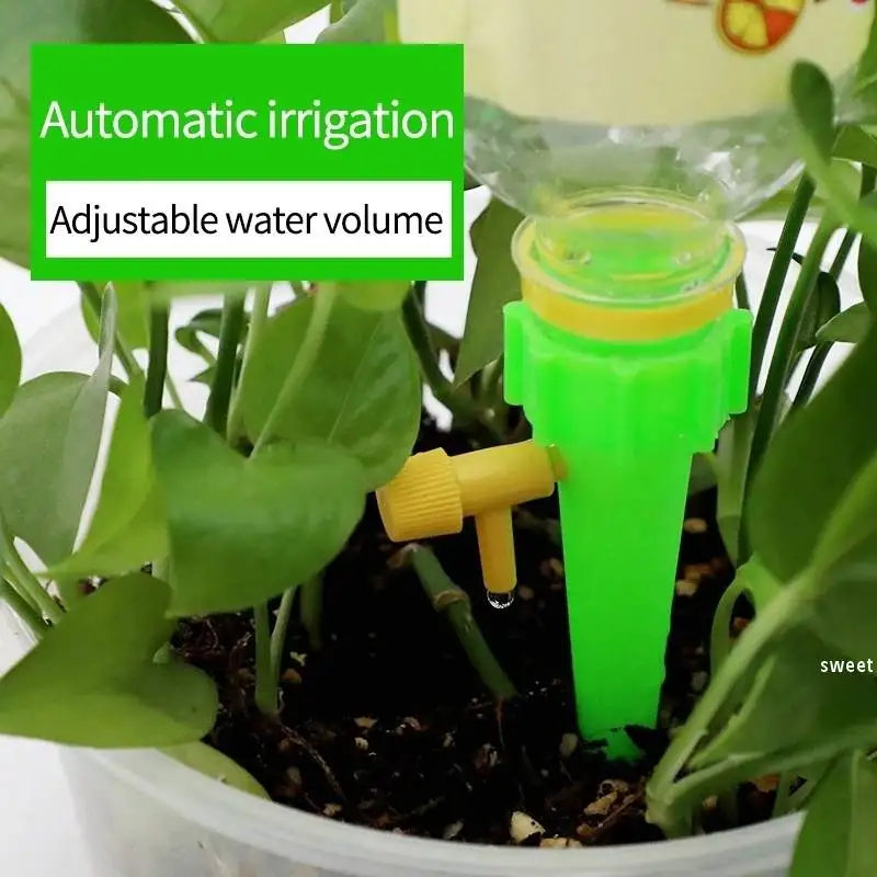 Drip Irrigation Spike Automatic Drip Irrigation System Self Watering Spike for Flower Plants Greenhouse Garden Adjustable Auto Water Dripper Device