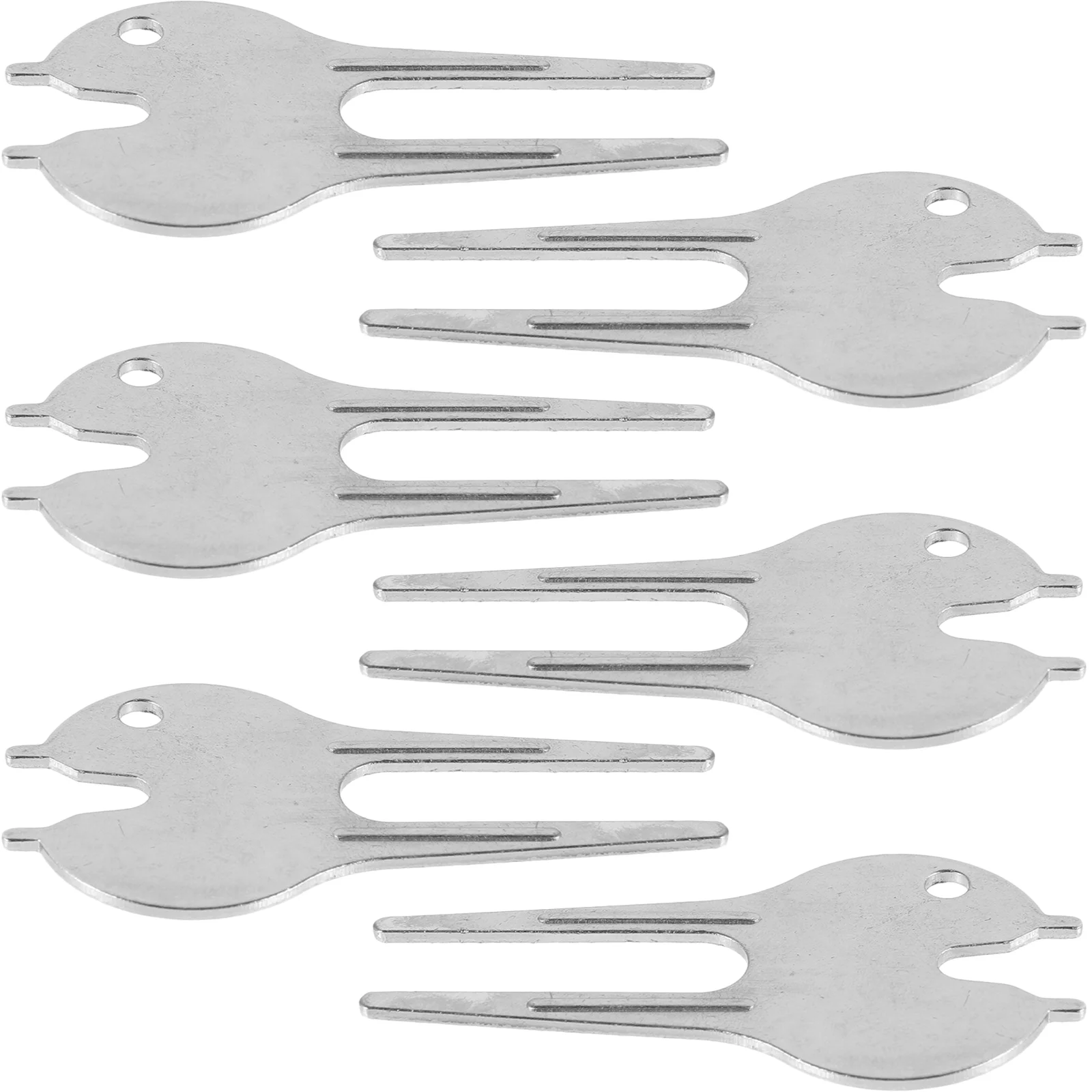 

6 Pcs Golf Green Fork Decorative Golfs Marker Professional Accessories Compact Metal Divot Tool Ball Lawn Repairing Premium