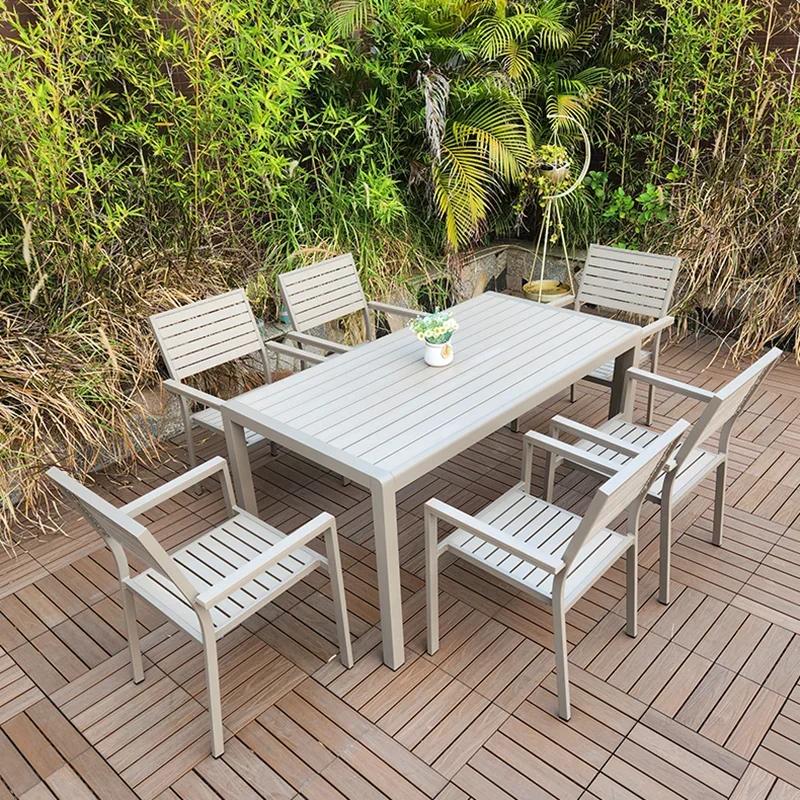 Outdoor Garden Chairs Courtyard Outdoor Villa Waterproof Garden Chair Leisure Balcony Cafe Balcony Table and Chair Set C