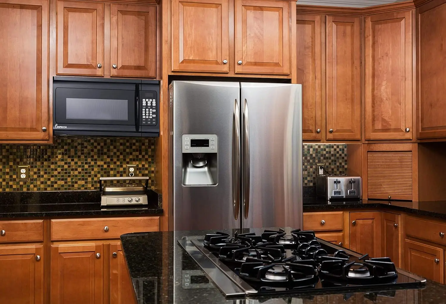 OM-1600K 1.6 cu. ft. Over-the-Range 30” Microwave Oven 1000 Watts, with Surface Light, 2 Speed Vent System, Touch-pad Controls 2