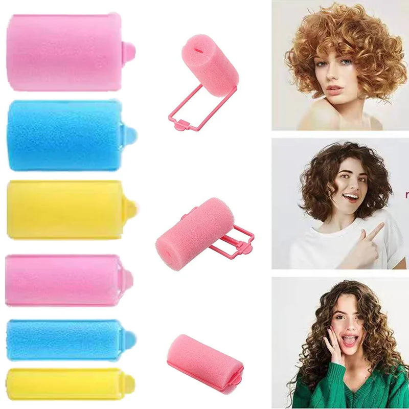 

6-14pcs Soft Sponge Foam Cushion Hair Rollers Curlers Hair Salon Barber DIY Curls Hairdressing Kit DIY Home Hair Styling Tools