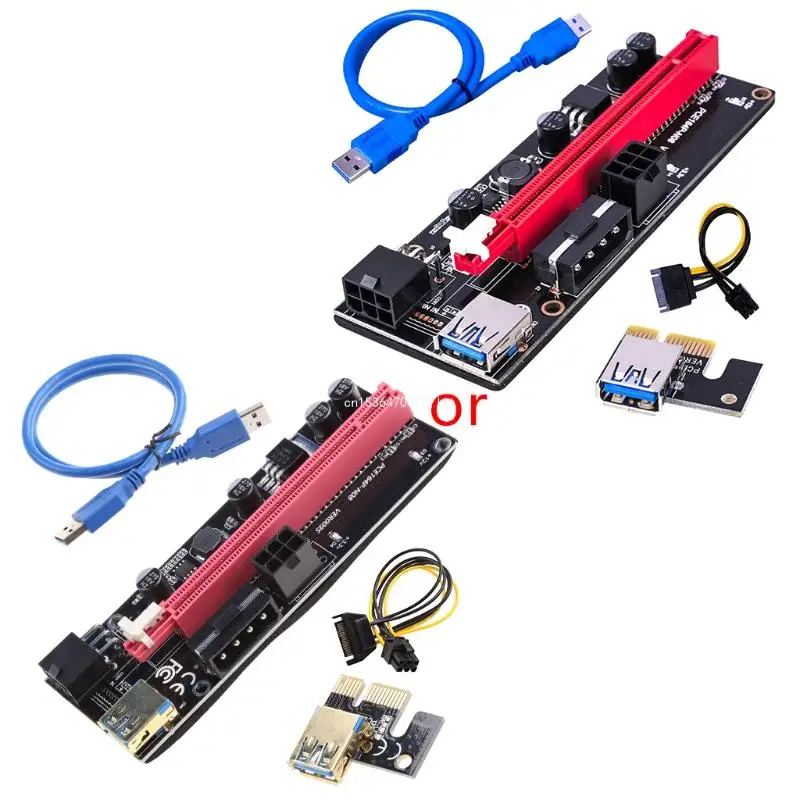 

Riser Card PCIE for Express 1x to 16x Extender Adapter USB 15pin Cable for Dropship