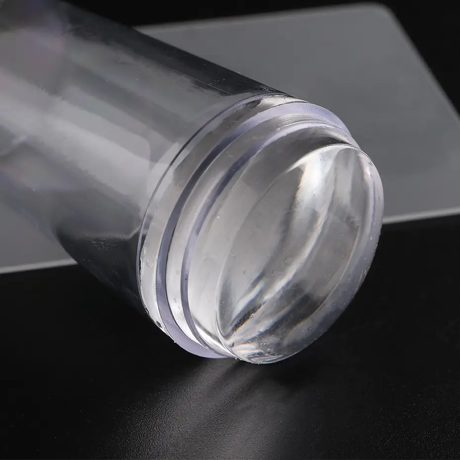 Transparent Nail Stamper With Scraper 2pcs Jelly Silicone Head Stamp for French Nails Printing Nail Art Stamping Plate Manicure 2