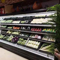 Supermarché congélateur multi-deck réfrigéré ouvert réfrigérateur Fruits légumes affichage refroidisseur légumes affichage refroidisseur armoire 1