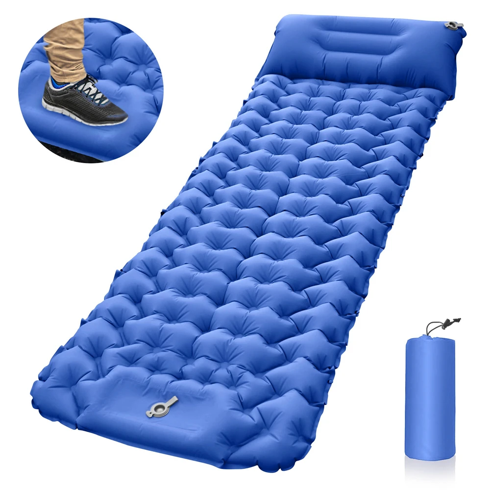 

Outdoor Inflatable Camping Mattress, Press-Type Inflatable Cushion, Sleeping Pad, Bed Beach Air Mat, Tent Travel Cushion