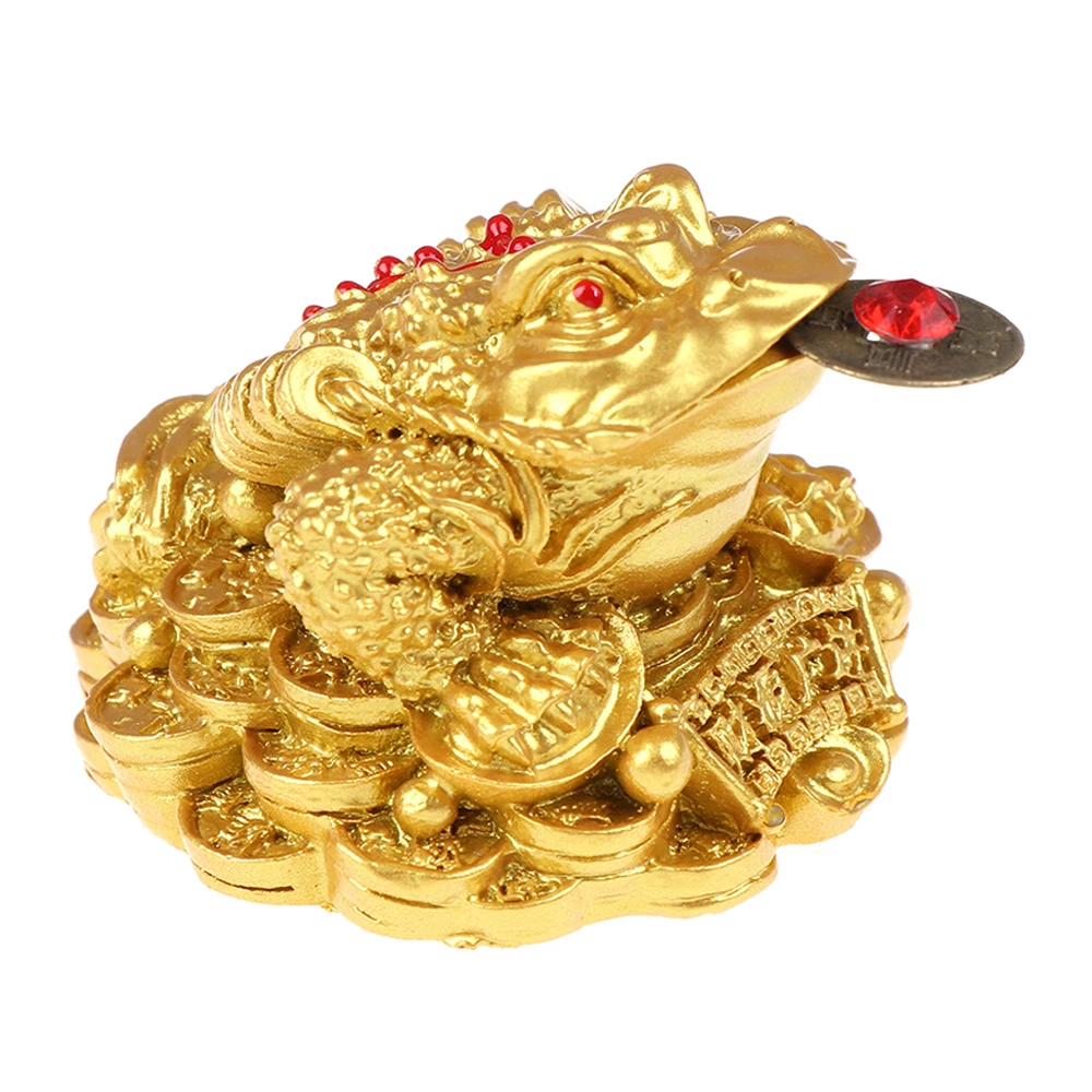 

Frog Shape Good Luck Fortune Figurines Tabletop Ornaments Statue Lucky Gifts for Wealth New Year Housewarming New Home Gift