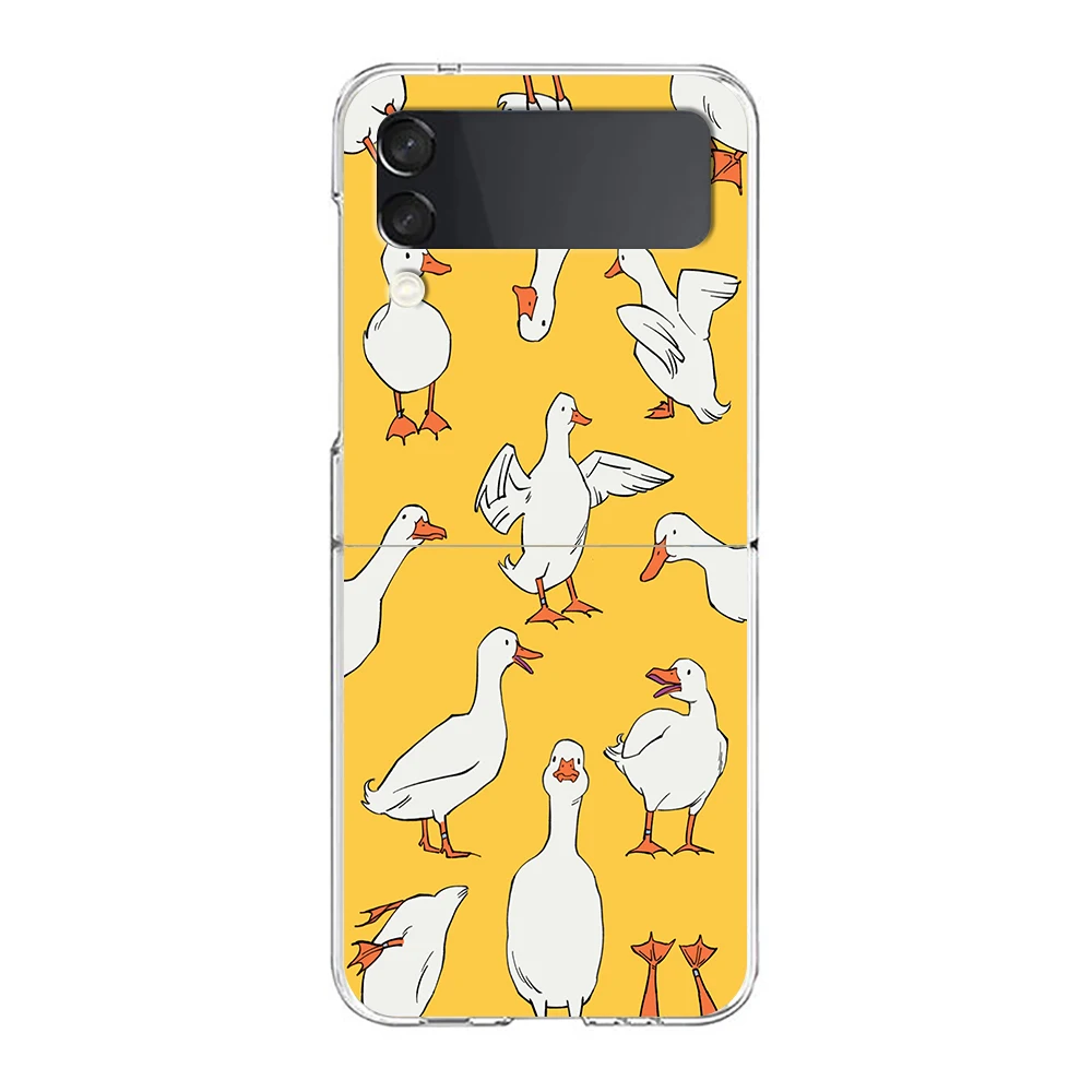 Cartoon Duck Shockproof Hard Folding Phone Case Cover