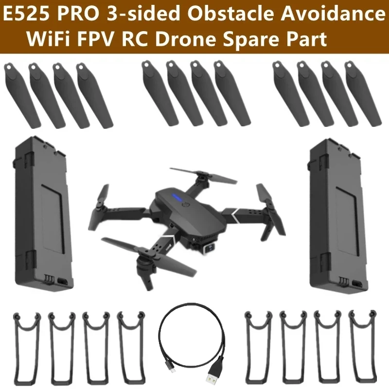 E525 PRO препятствия 4K WiFi FPV RC Квадрокоптер Дрон запасные части 3,7 V 1800Mah батарея/пропеллер/защитная рамка/USB