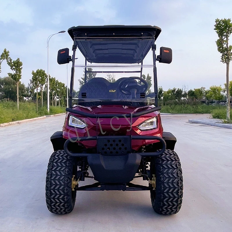 

New Design China Factory 6 Seats 4 Wheels Disc Brake Electric Golf Cart Front and Rear Suspension System Off Road Vehicle