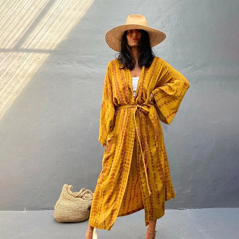 14 Colors Kimonos Bikini Cover Ups Beachwear Beach Robe Femme Long Dress Sarong Women Loose Cardigan Swimsuit Covers