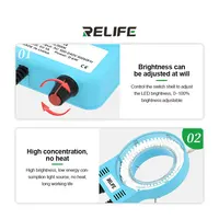 إضاءة ميكروسكوب RELIFE RL-033M (عدد 144 ليد) – تركيز عالي وتوصيل USB 5