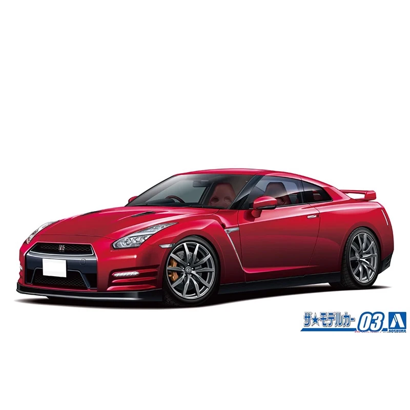 

Aoshima 05857 1/24 Scale R35 GT-R With engine built-in Racing Sport Vehicle Car Hobby Toy Plastic Model Building Assembly Kit