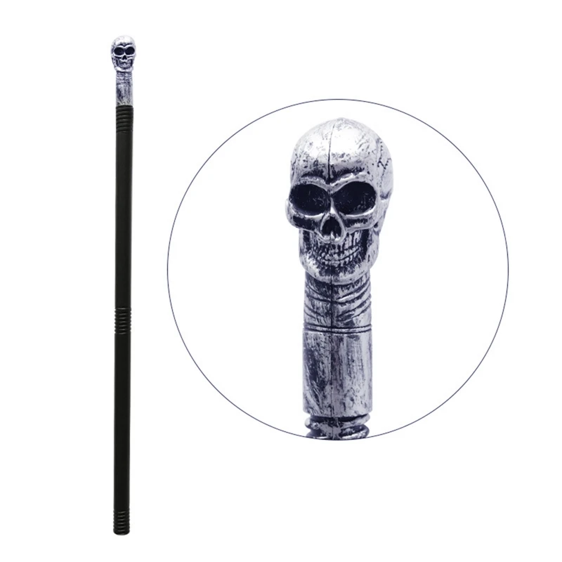 

Funny Halloween Snake Skull Scepter Toy Carved Pharaoh Magical Wands Magic Stick Cosplay Props Kids Toys