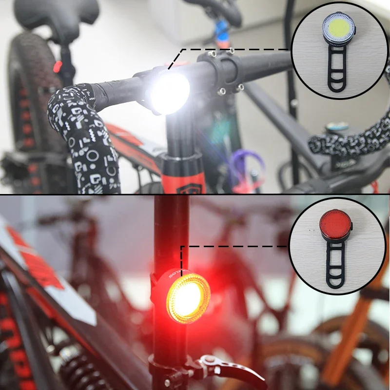 BUCKLOS Ultralight LED Bicycle Headlight and Taillight Set