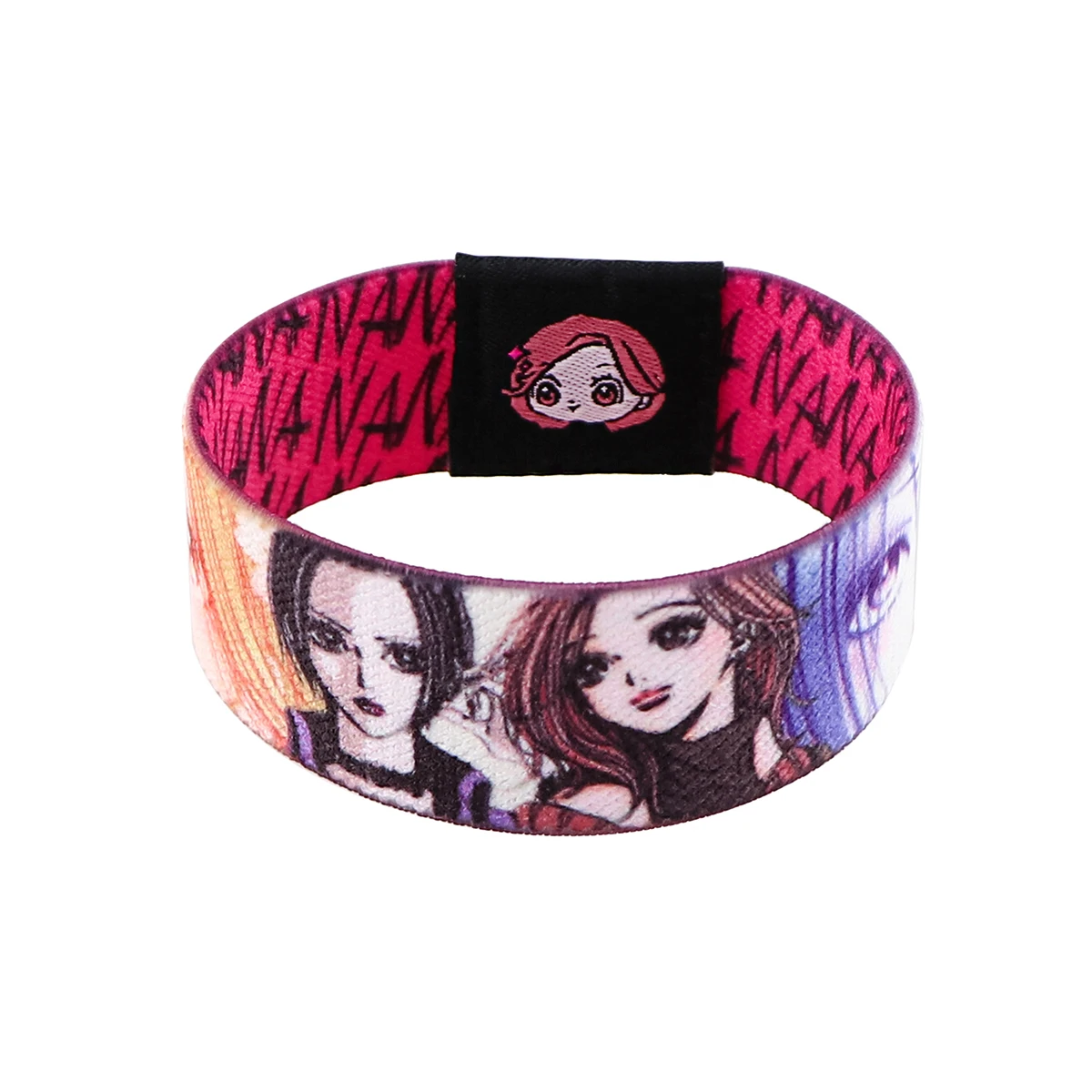 Unisex Fashionable Anime-Inspired Wide Wristband Bracelet