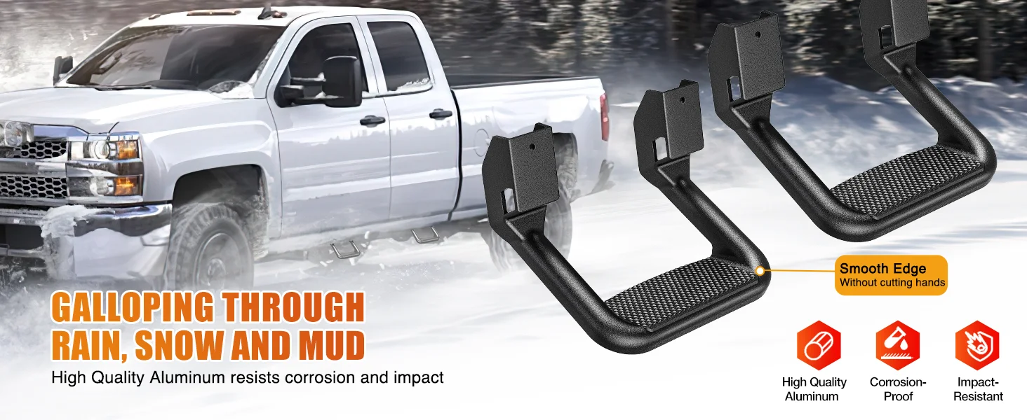 Nilight 2PCS UNIVERSAL SIDE STEPS