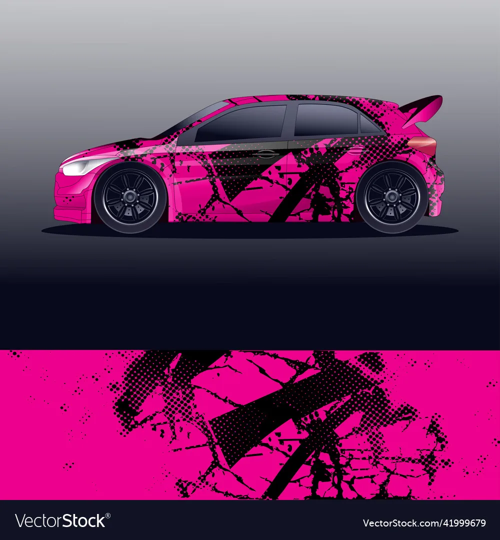 

Розово-красная пленка для смены цвета автомобиля, оберточная наклейка, декоративная наклейка с изображением кузова, гоночная графическая наклейка, виниловая пленка, Защитная Наклейка для автомобиля