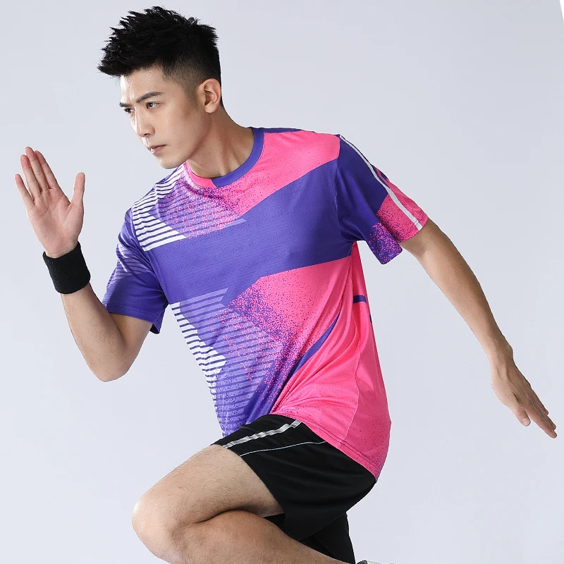 Tennis T Shirts Batminton Prints Fashion Sport Training Short Sleeve Quick Dry Volleyball Customize