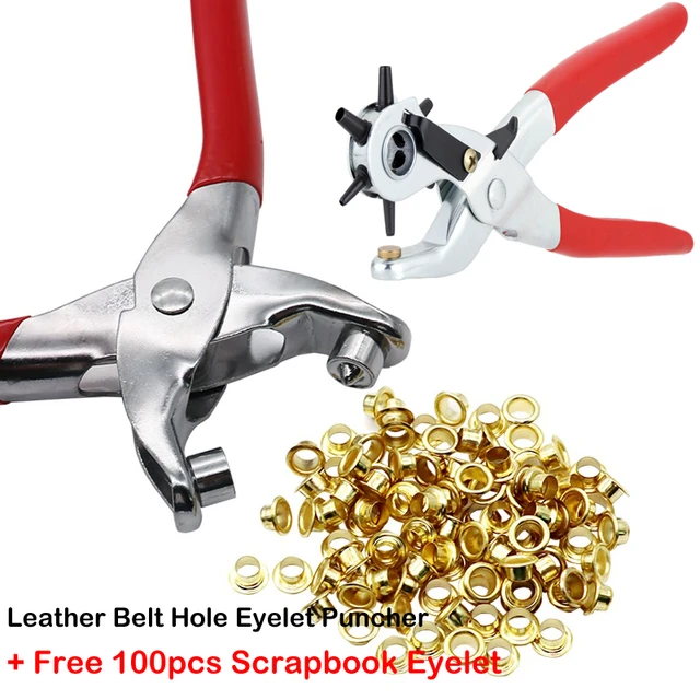 Leather Belt Hole Punch Plier Revolve Sewing Machine Bag Setter Tool Eyelet  Hole Puncher Watchband Strap Household leathercraft - AliExpress