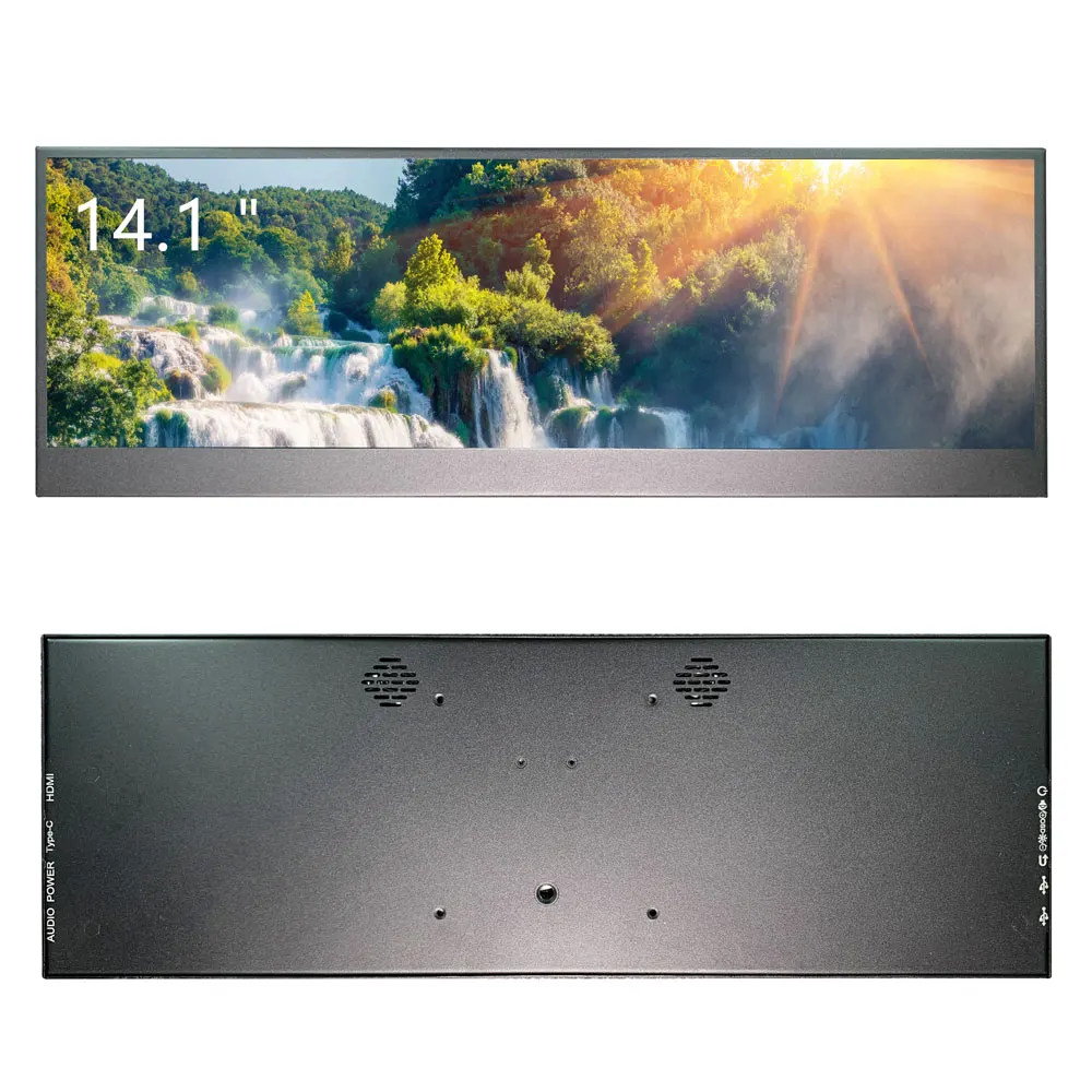 LESOWN PC GPU CPU ͸  Ʈġ  , USB CŸ 1920x550 IPS HDMI ġ ̵  ÷, 14.1 ġ