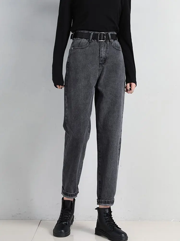 Classic Vintage Fashion Mom Jeans Per Donna Vita Alta Baggy Bf Pantaloni Dritti In Denim Donna Casual Harem Pant Jeans Femme