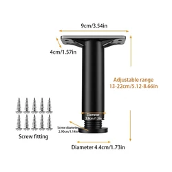 Adjustable Telescopic Bed Support Foot - Reinforced Plastic Furniture Leg (-13C)