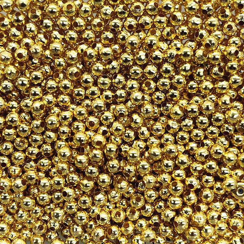 Spacer Beads 3mm 4mm Tone Metal Smooth Ball Spacer Beads For Jewelry Making Diy Handmade Accessories