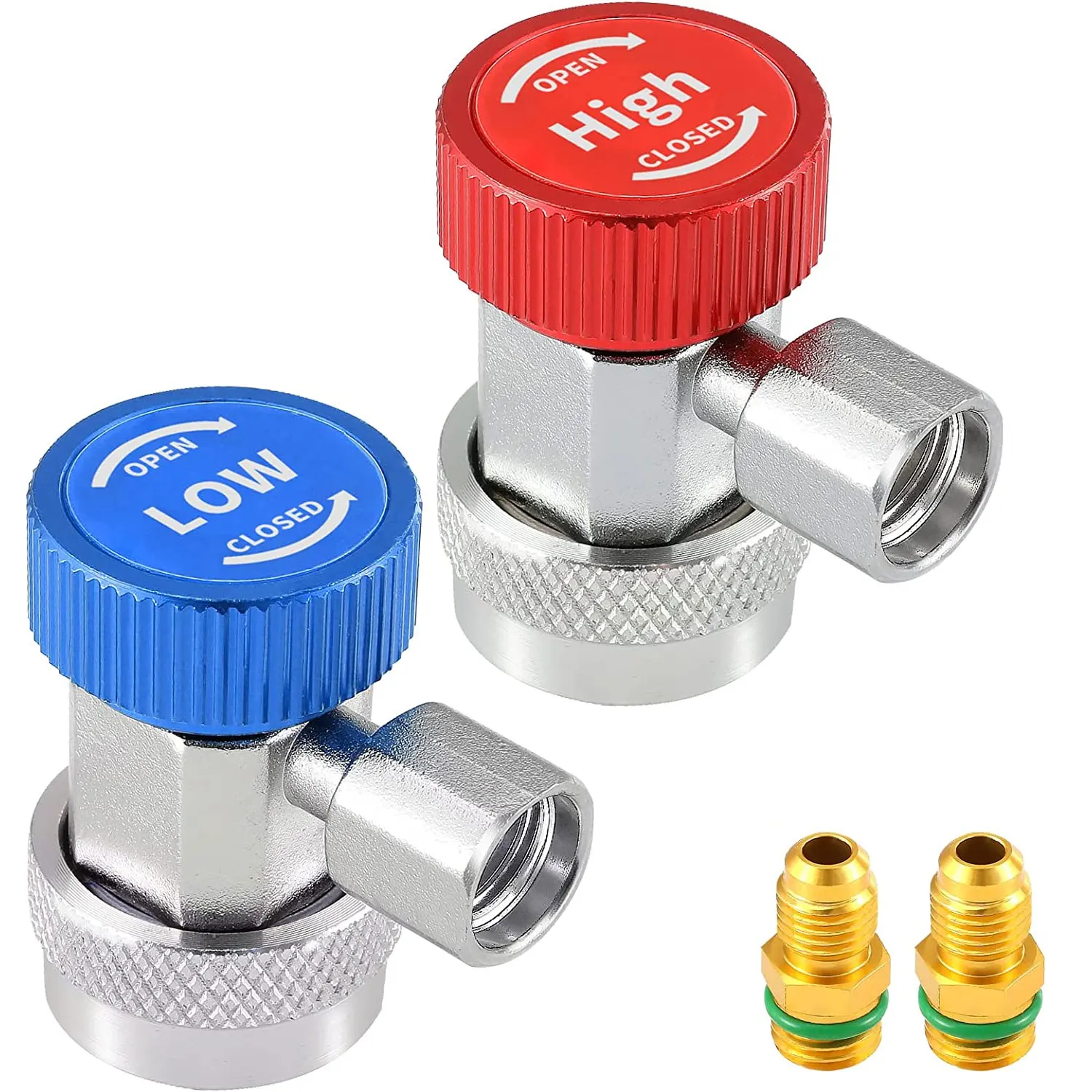 Air Conditioner Coupler R134A H / L Adapters Quick Coupling Air Conditioner Coolant Adjustable Brass Adjustable air conditioning fluoride Quick Coupler