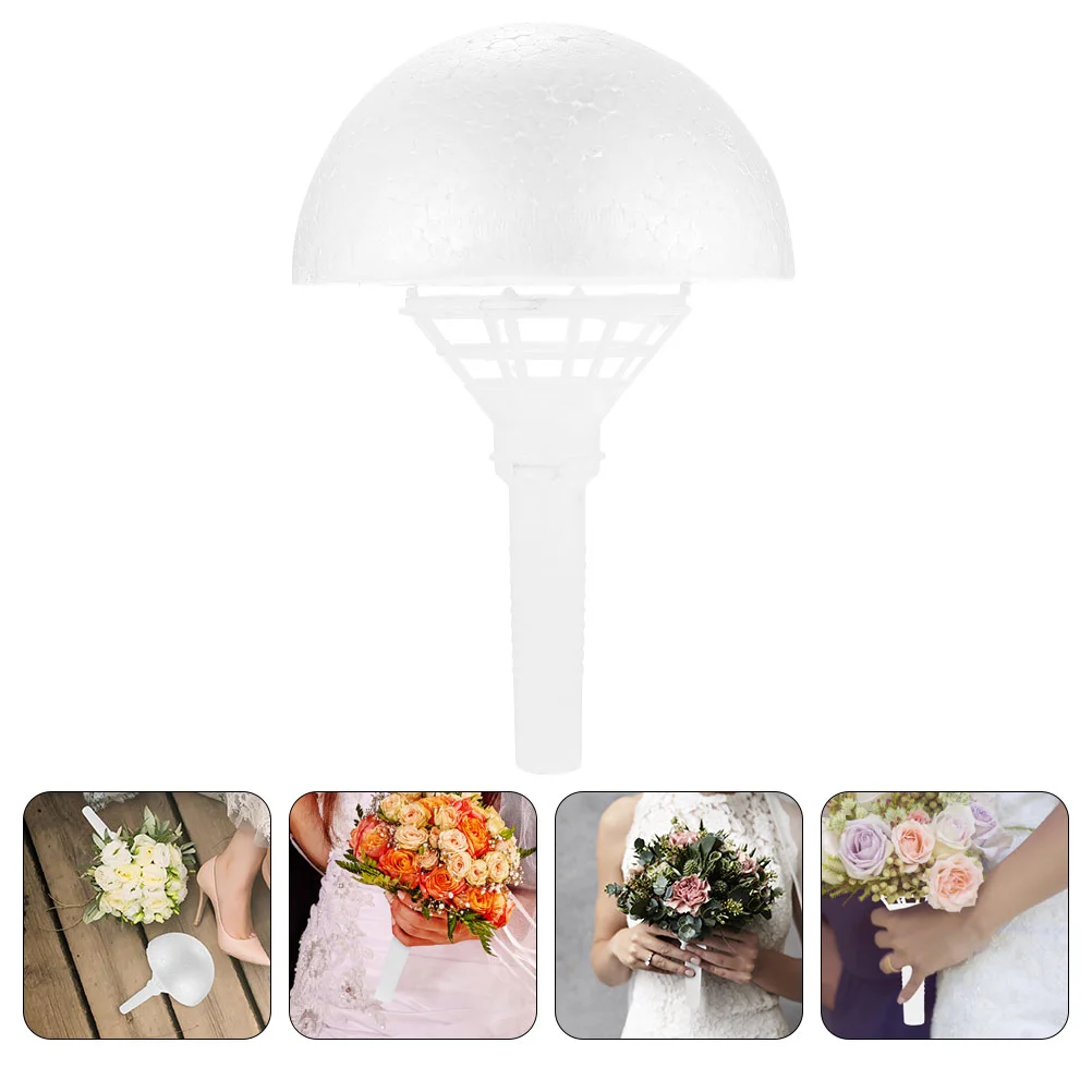 

Bouquet Material Bridal Handle Foam Floral Holder Wedding For Artificial Flowers Bride Decor