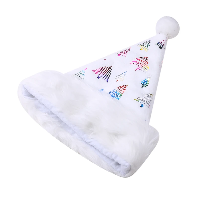 Adult White Christmas Hat, Santa Claus Hat, Warm Color, Home Decoration, Christmas Gift
