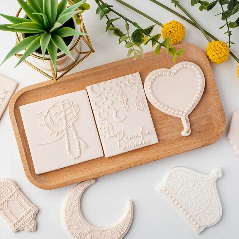 Cookie Cutter 3D Eid Mubarak Cookie Cutter Ramadan Dessert Cake Decor