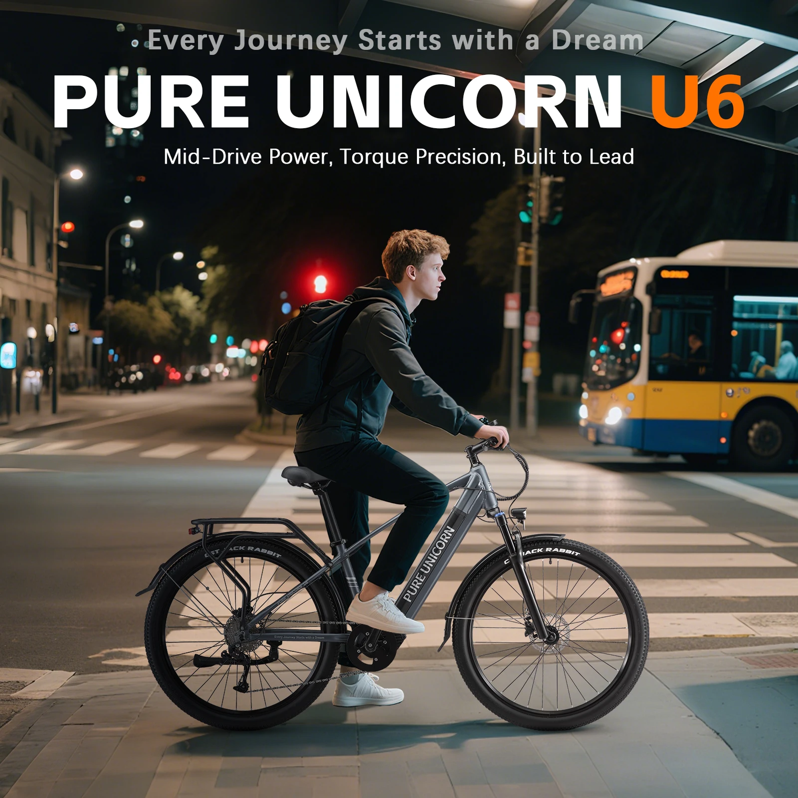 PURE UNICORN U6 Mittelmotor E-Bike 90Nm Drehmomentsensoren Elektrofahrräder 35km/h 48V 14Ah 500W 29 Zoll E-Bike für Erwachsene mit Luftfederung – Detail 1